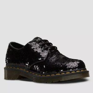 Dr. Martens 1461 Sequin Shoes Black Silver Size 7